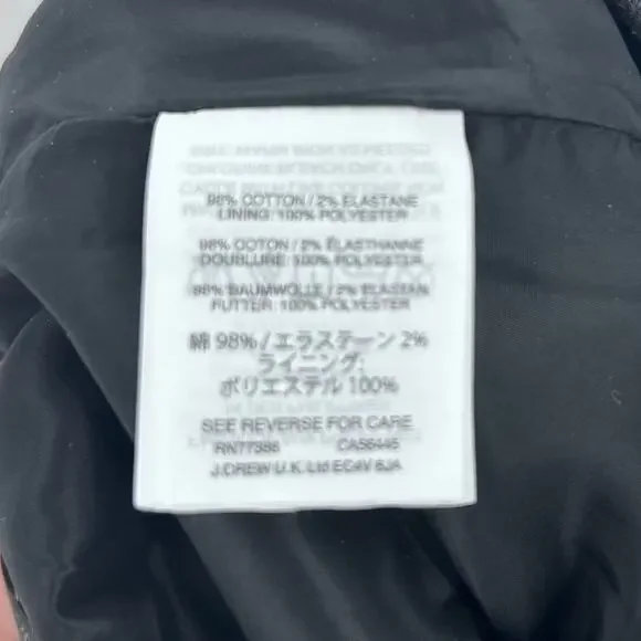 J Crew Pencil Skirt Black White Stripe Cotton Blend Office Classic Womens Sz 0P - Picture 7 of 12